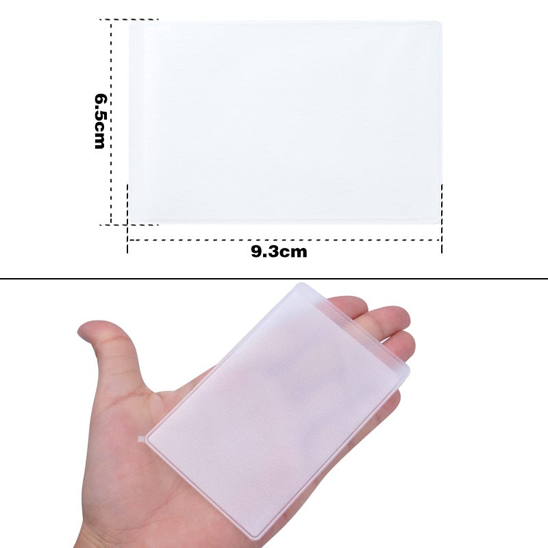BronaGrand 100pcs Transparent Vertical ID Credit Card Holder Business Card Protector Sleeves - Image 3